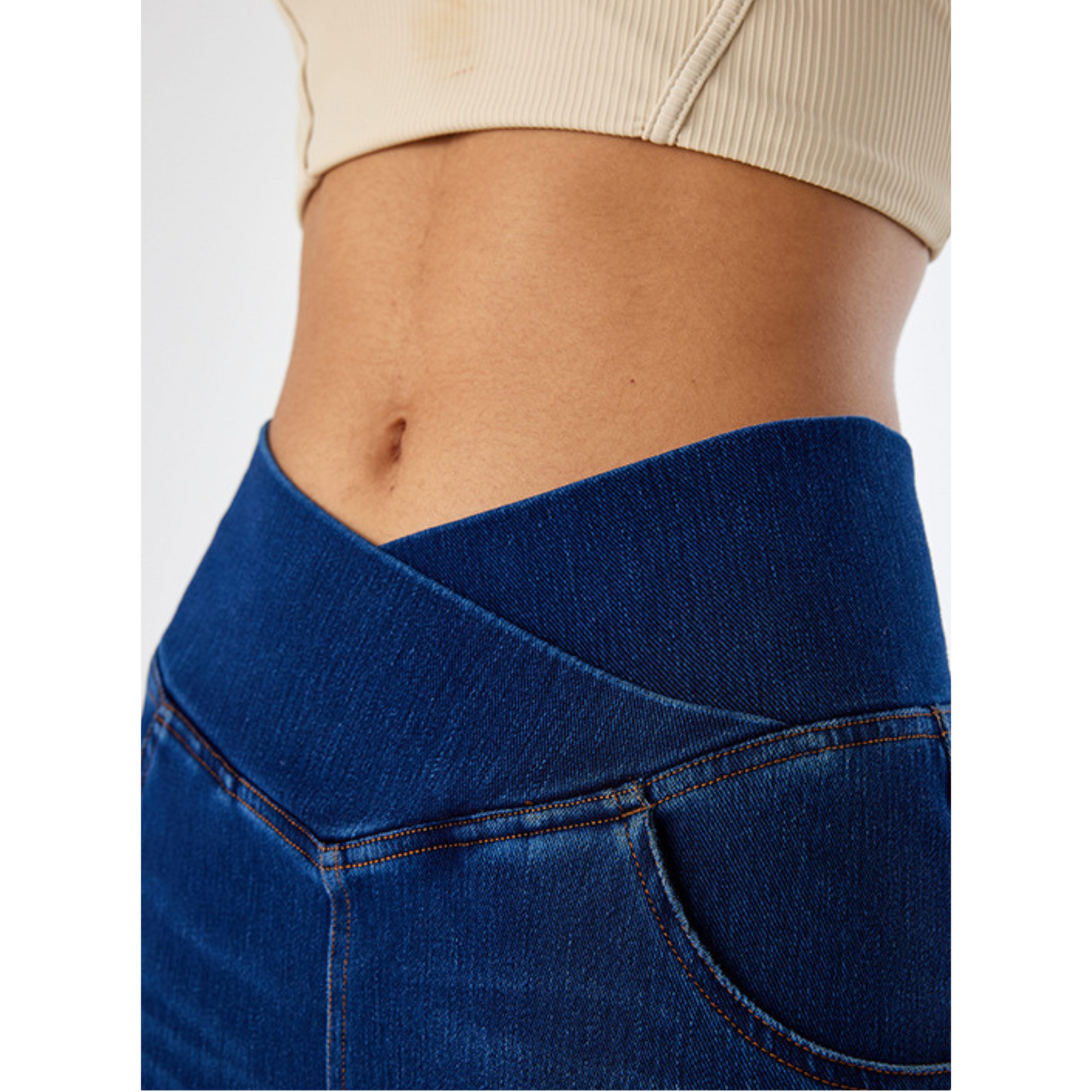 ג'ינס נוחות עם מותן מעטפת LORA-V