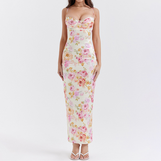 שמלת מקסי בפרינט פרחים LIAN