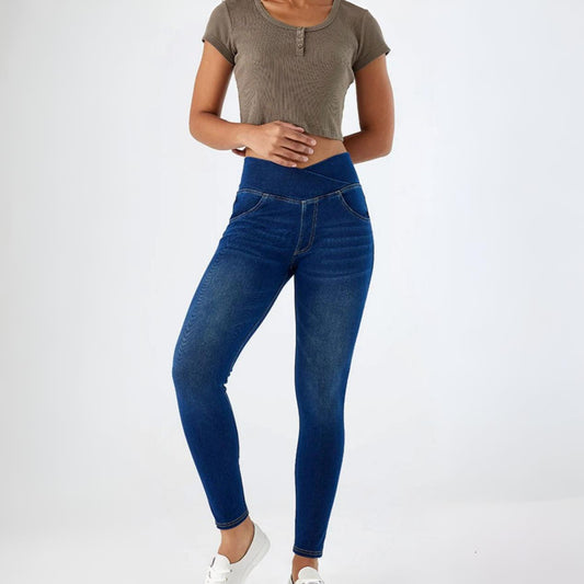 ג'ינס נוחות עם מותן מעטפת LINOR