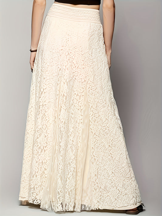 חצאית מקסי רקומה "נועם"