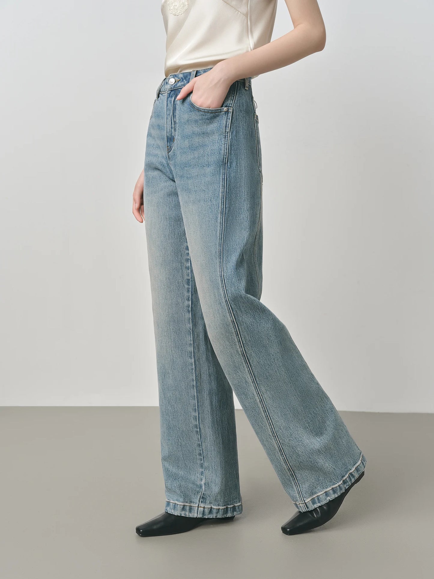 ג’ינס סטרייט קלאסי כחול הליכה