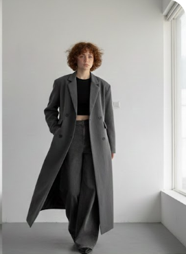 מעיל טרנץ' ארוך לנשים - Lautaro