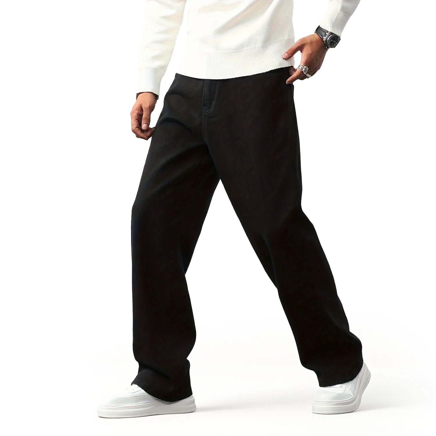 ג'ינס שחור לגברים צעד