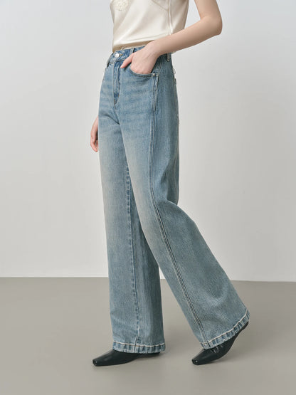  ג’ינס סטרייט קלאסי כחול הליכה