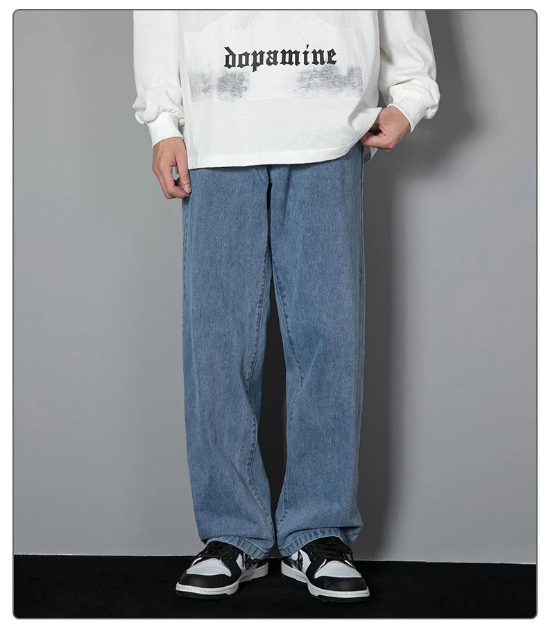 ג’ינס גברים בגזרה רחבה קידמי