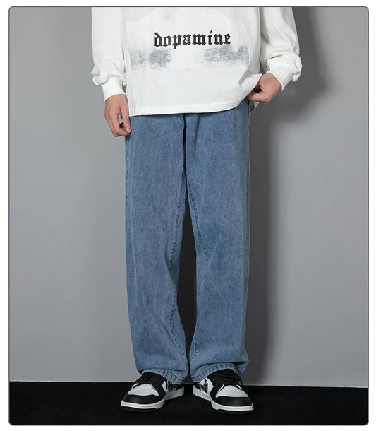 ג’ינס גברים בגזרה רחבה קידמי