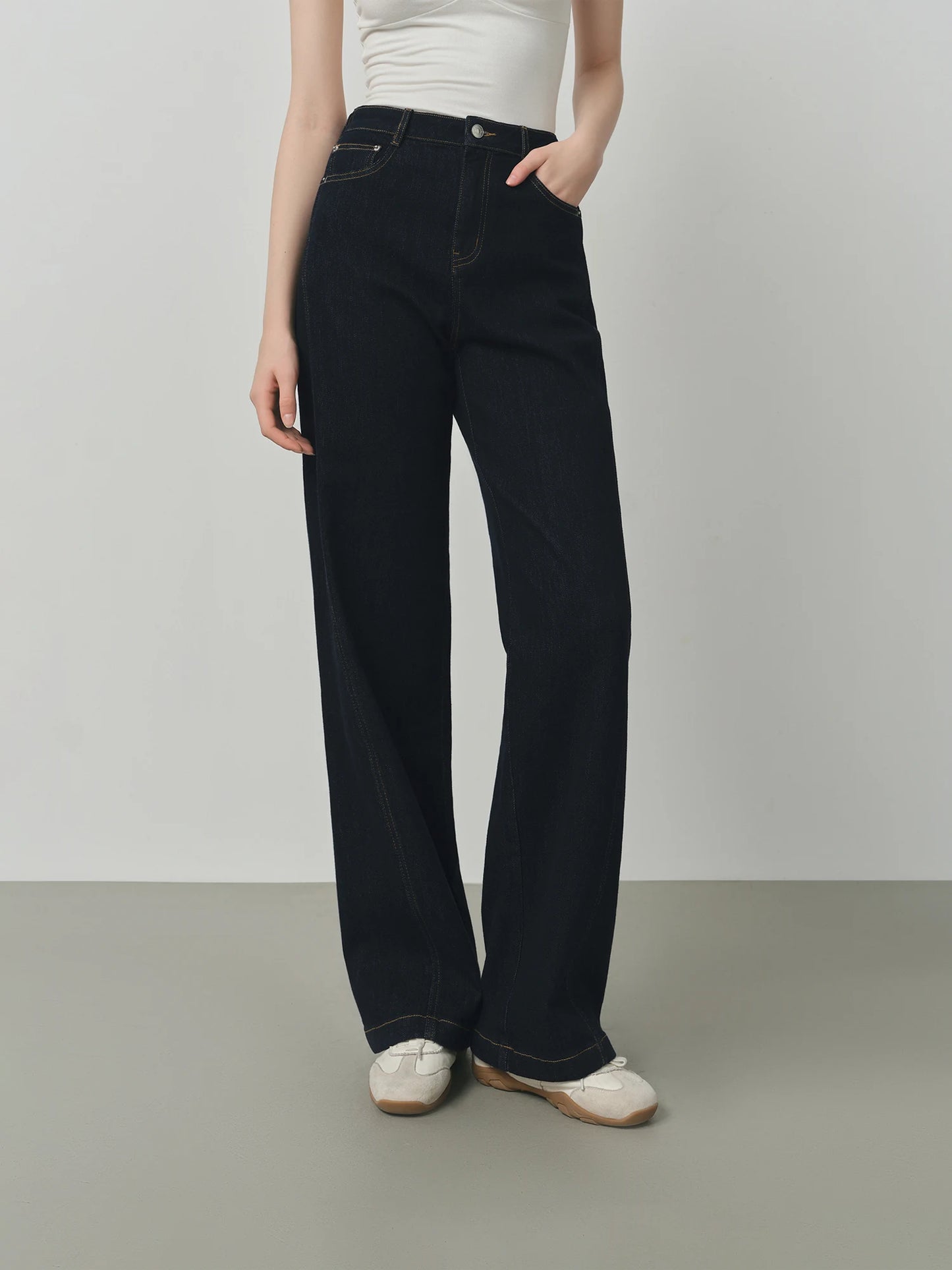  ג’ינס סטרייט קלאסי  כחול רגליים